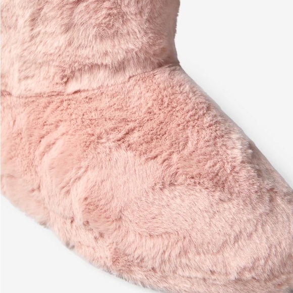 Pink Fuzzy Slip-On Booties - Picture 5 of 5